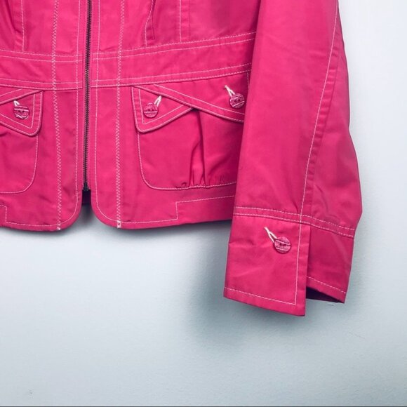 Tribal women Coral  pink Zip-Up Windbreaker jacket - Picture 9 of 14